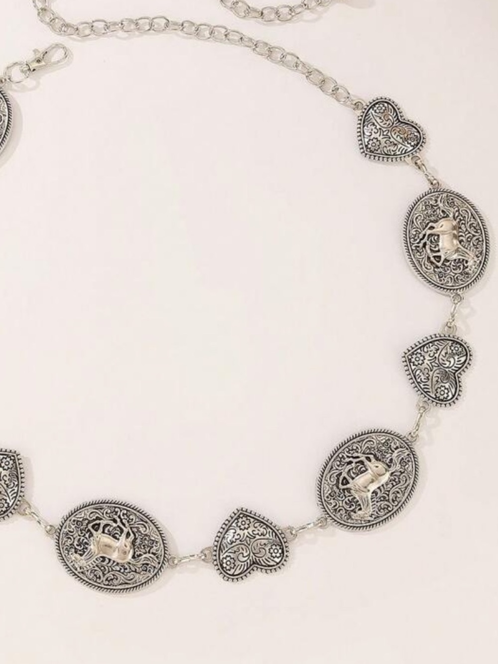 Western Love Retro Silver Chain Belt NEW 🏷️ - Picture 3 of 3